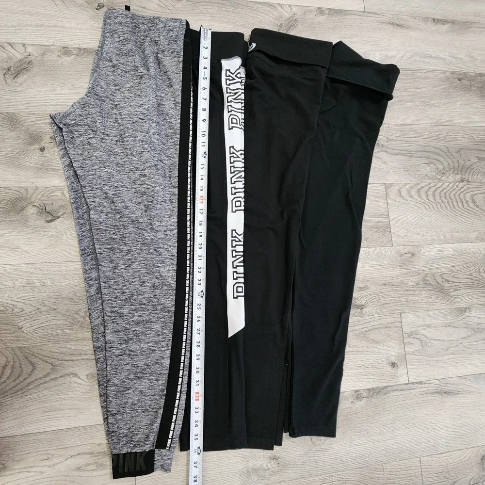 Victoria‎ Secret PINK Women's Leggings Medium Mixed Lot 4 Pairs BlackREAD